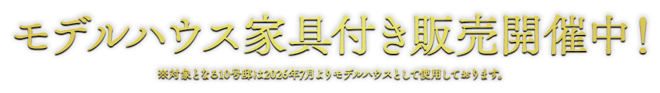 モデルハウス家具付き販売開催中！