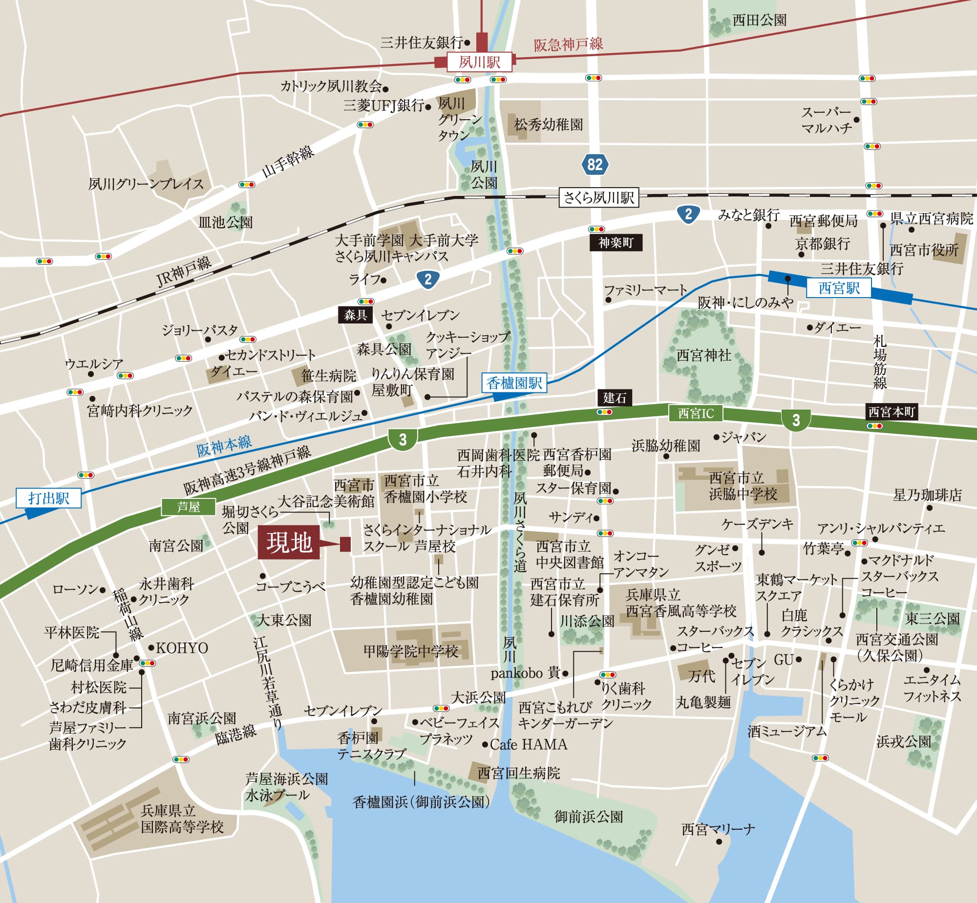 現地案内図