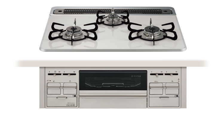 ハイパーガラスコートトッププレートコンロ