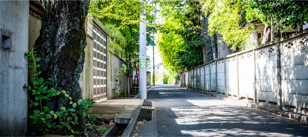 現地周辺の街並み
