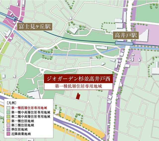 現地周辺都市計画図