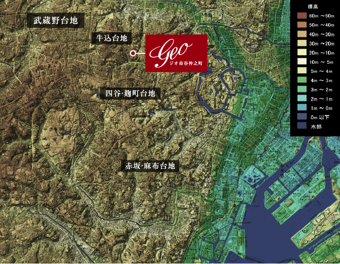 国土地理院データを元に作成した高地形イメージ