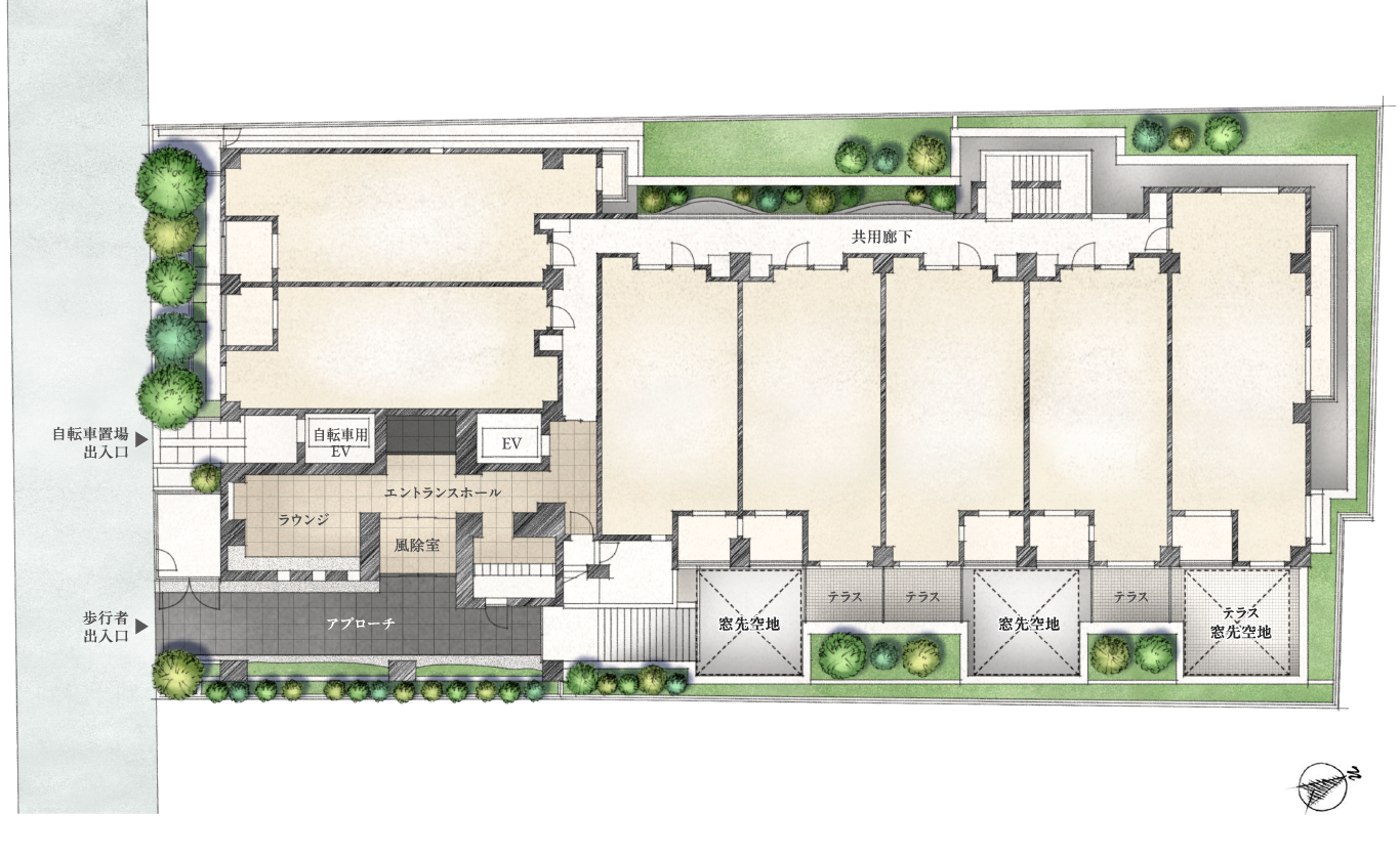 敷地配置イラスト