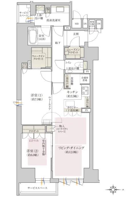 D2タイプ 間取り図