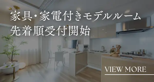 家具・家電付きモデルルーム先着順受付開始 VIEW MORE