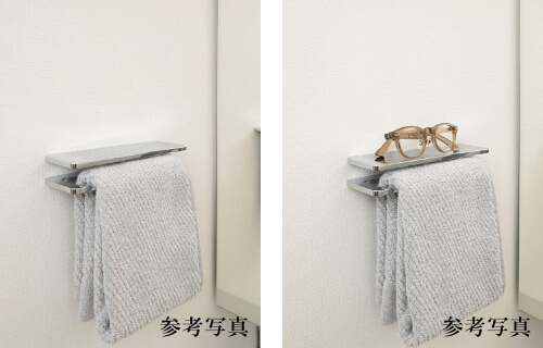 小物置き付タオル掛け