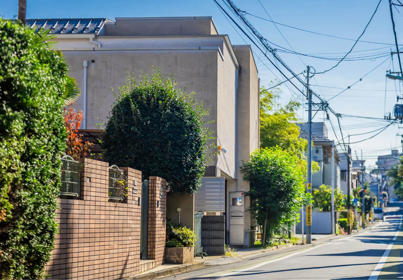 現地周辺の街並み
