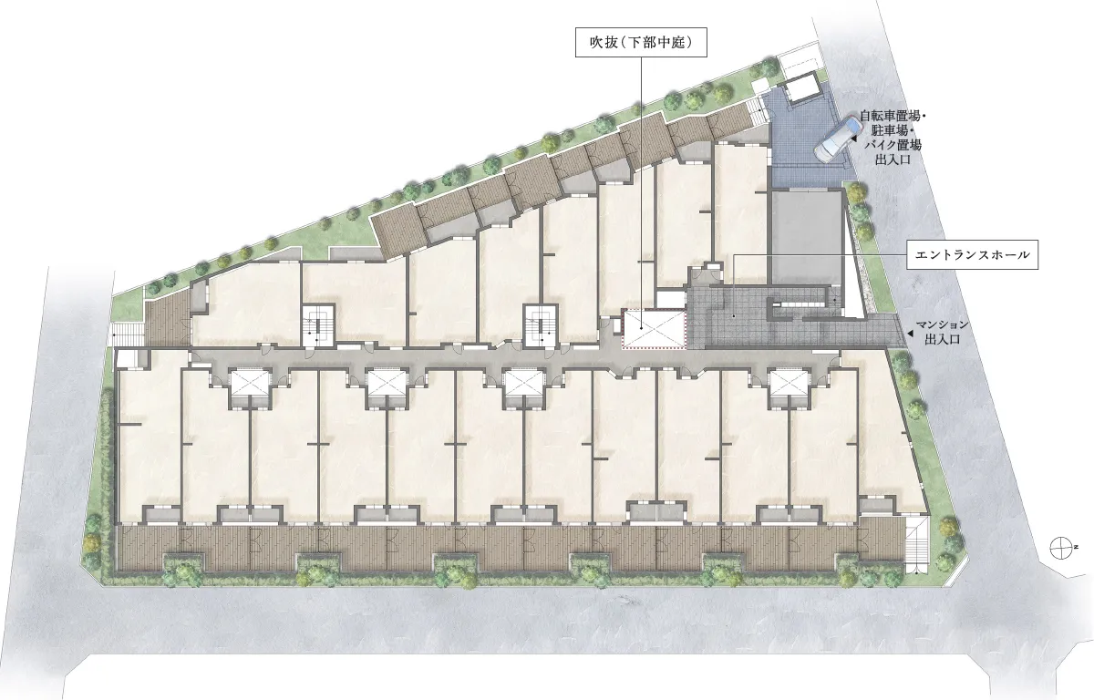 敷地配置イメージイラスト