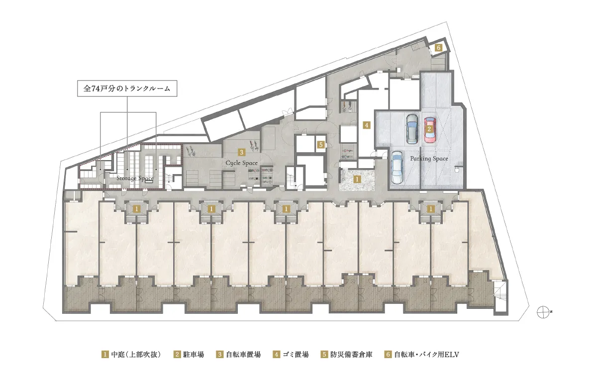 1階平面図イメージイラスト
