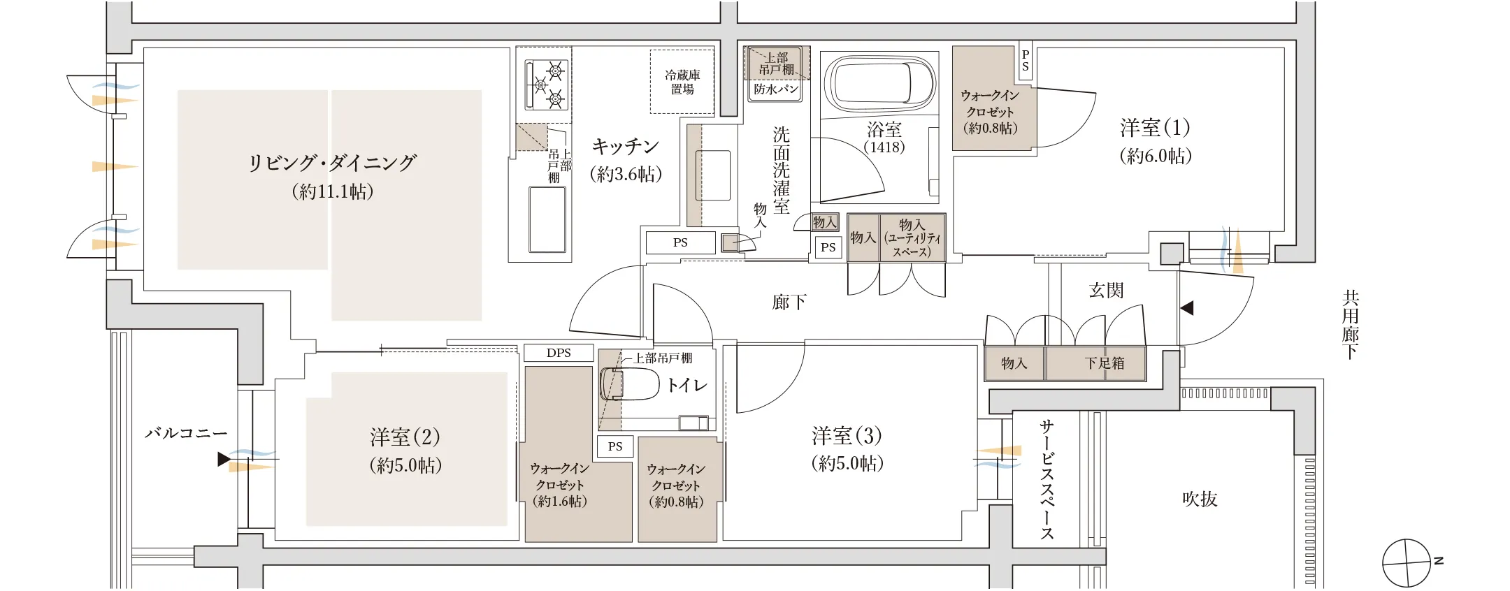 B'6タイプ間取り図