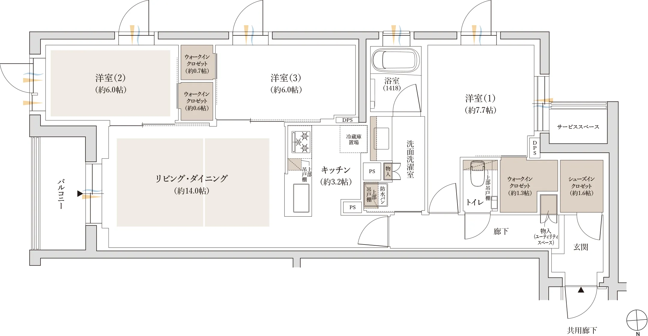 D2タイプ間取り図