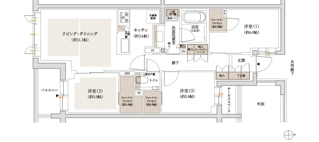 B'6タイプ間取り図