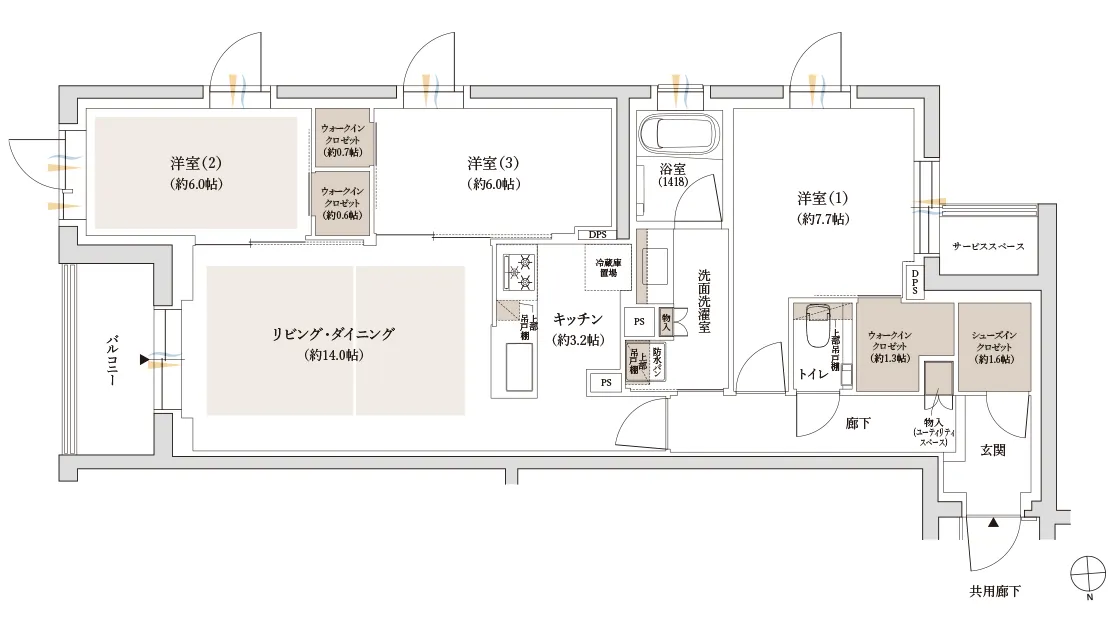 D2タイプ間取り図