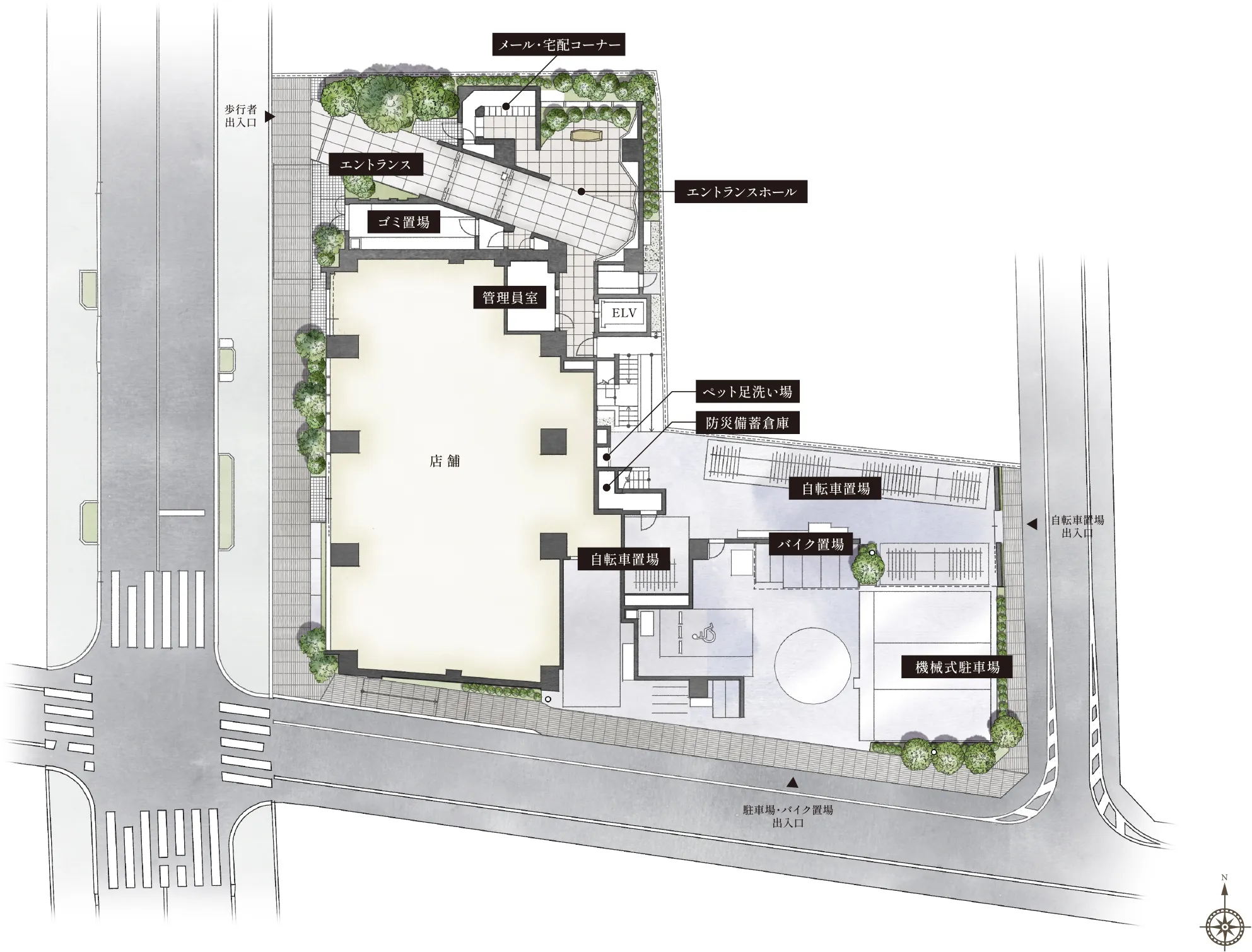 敷地配置概念図