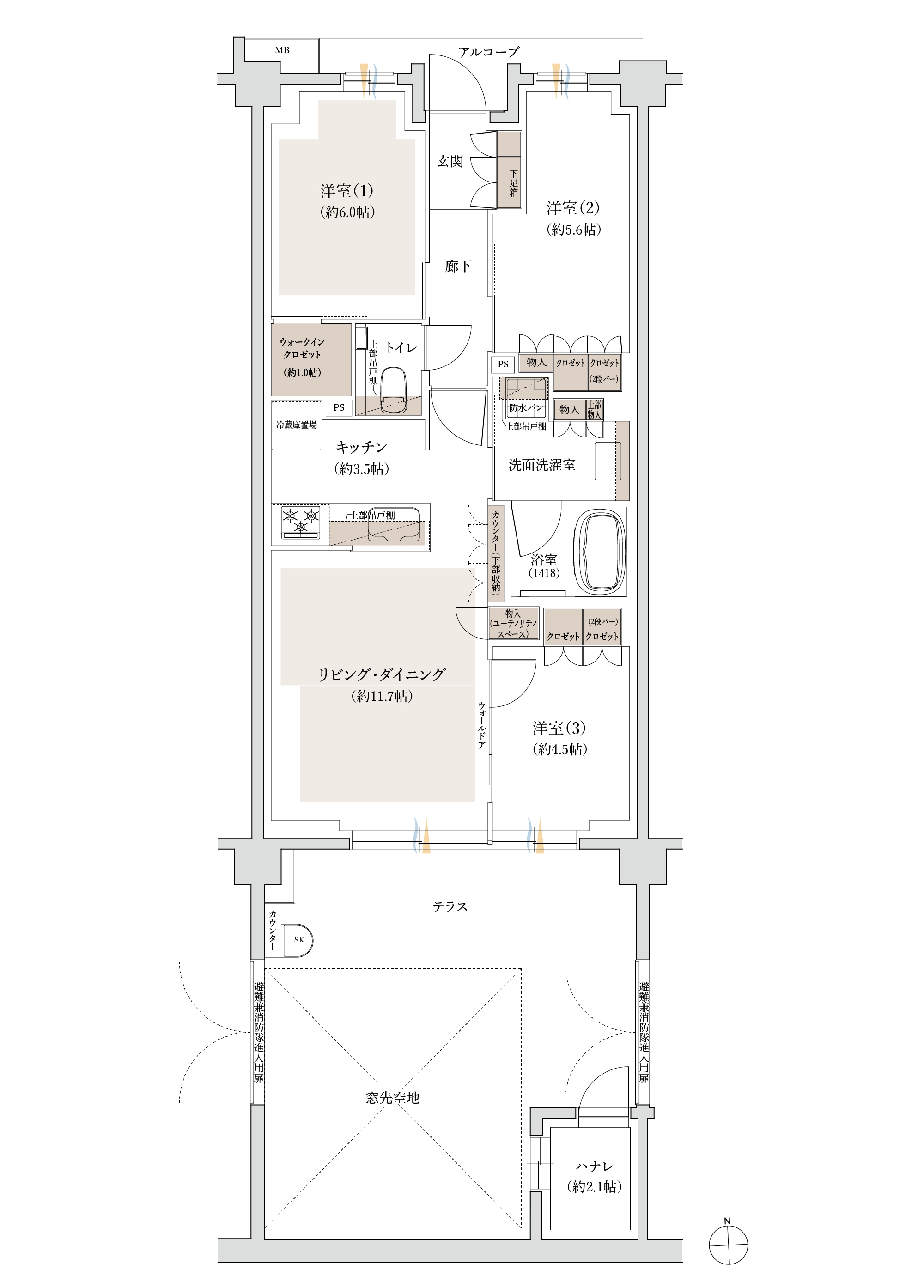 F3b TYPE 間取り図