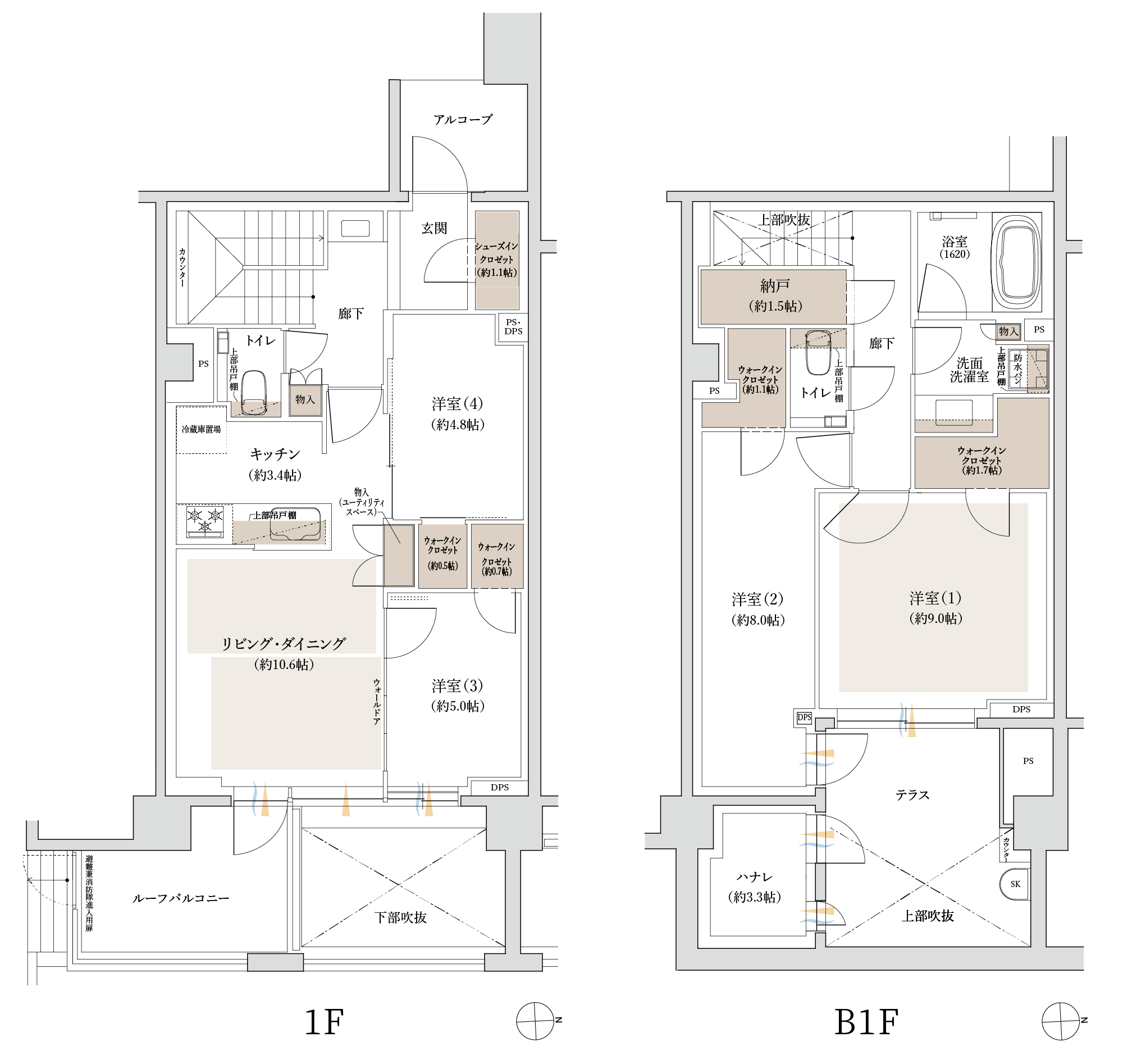 O TYPE 1階 間取り図