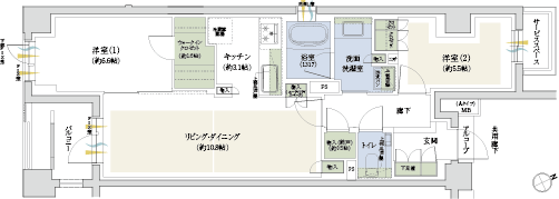 Aタイプの間取図
