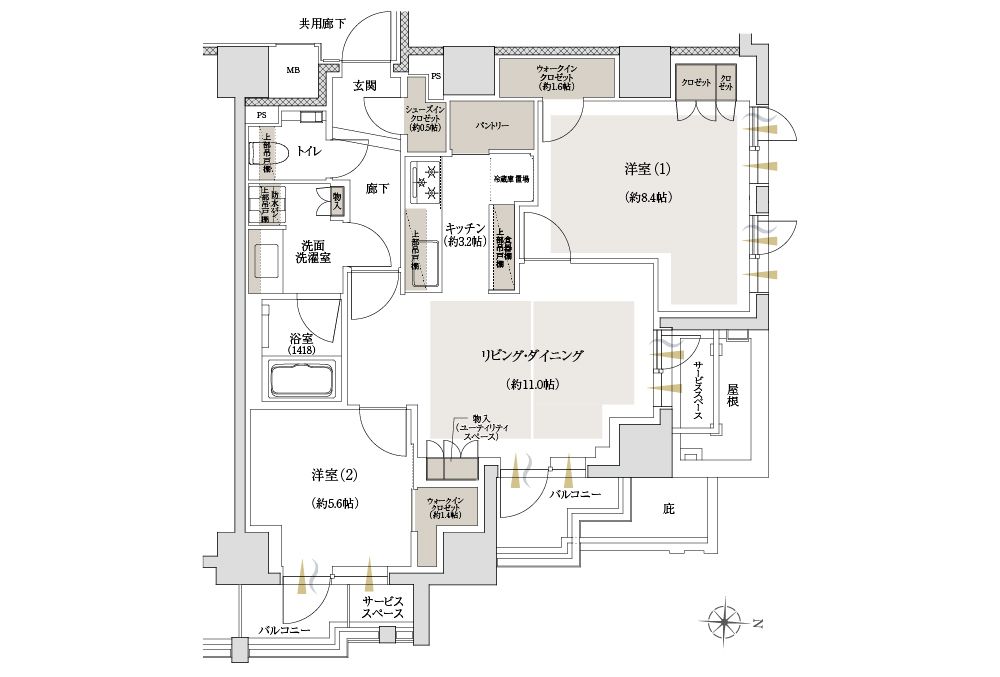 Fタイプ間取り