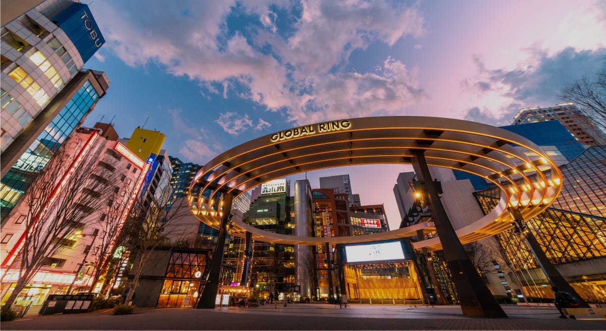 池袋「GLOBAL RING」の夜景イメージ写真