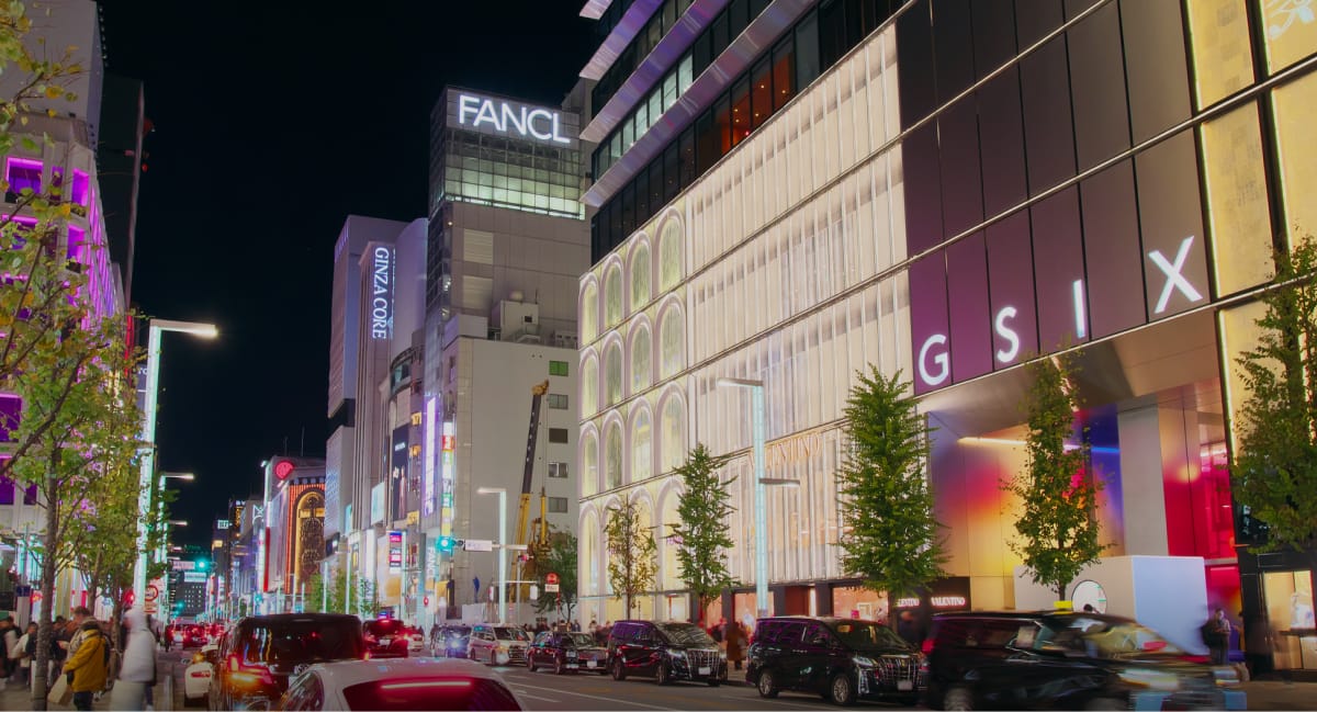 銀座の夜景イメージ写真