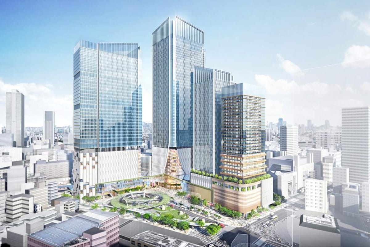 池袋駅西口地区・池袋駅直上西地区の再開発完成イメージ