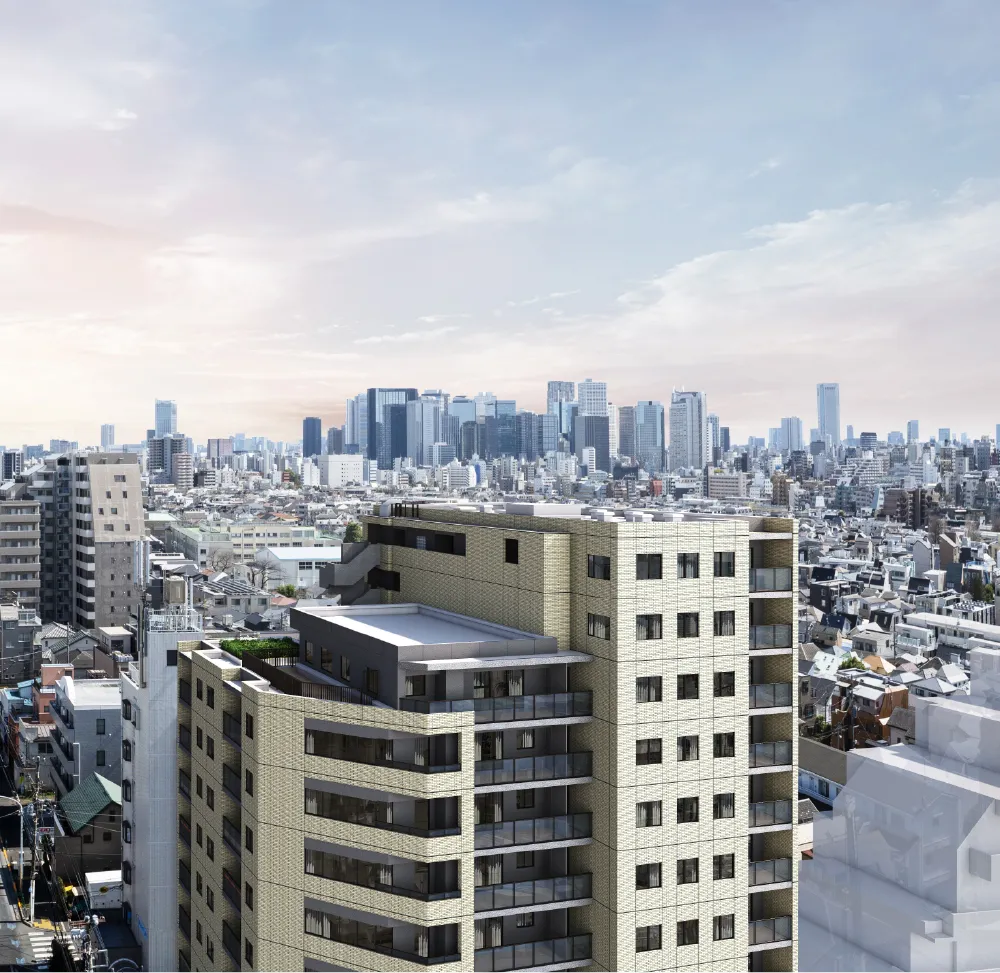 外観完成予想CG（眺望合成）