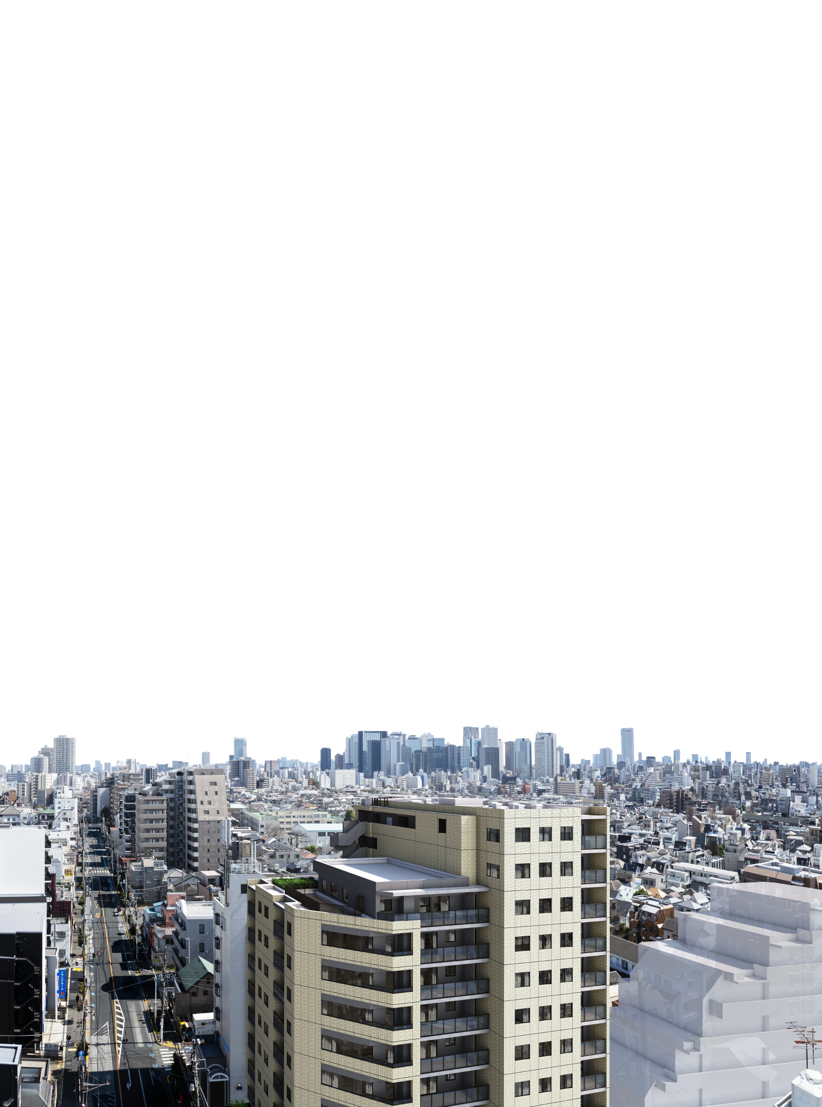 外観完成予想CG（眺望合成）