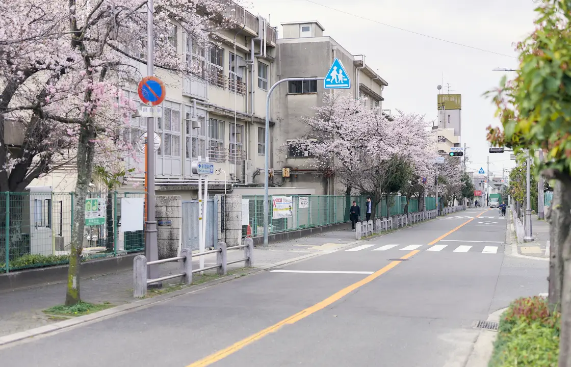 現地周辺の街並み
