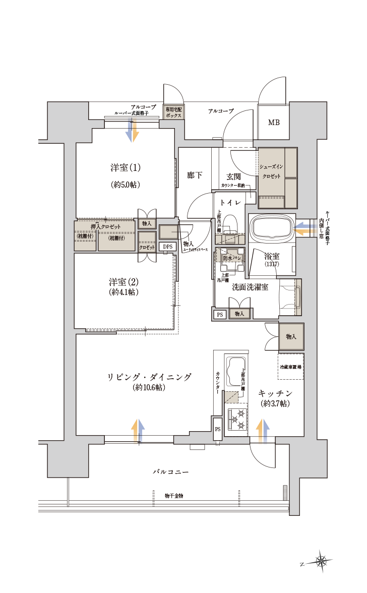 C type の間取り図