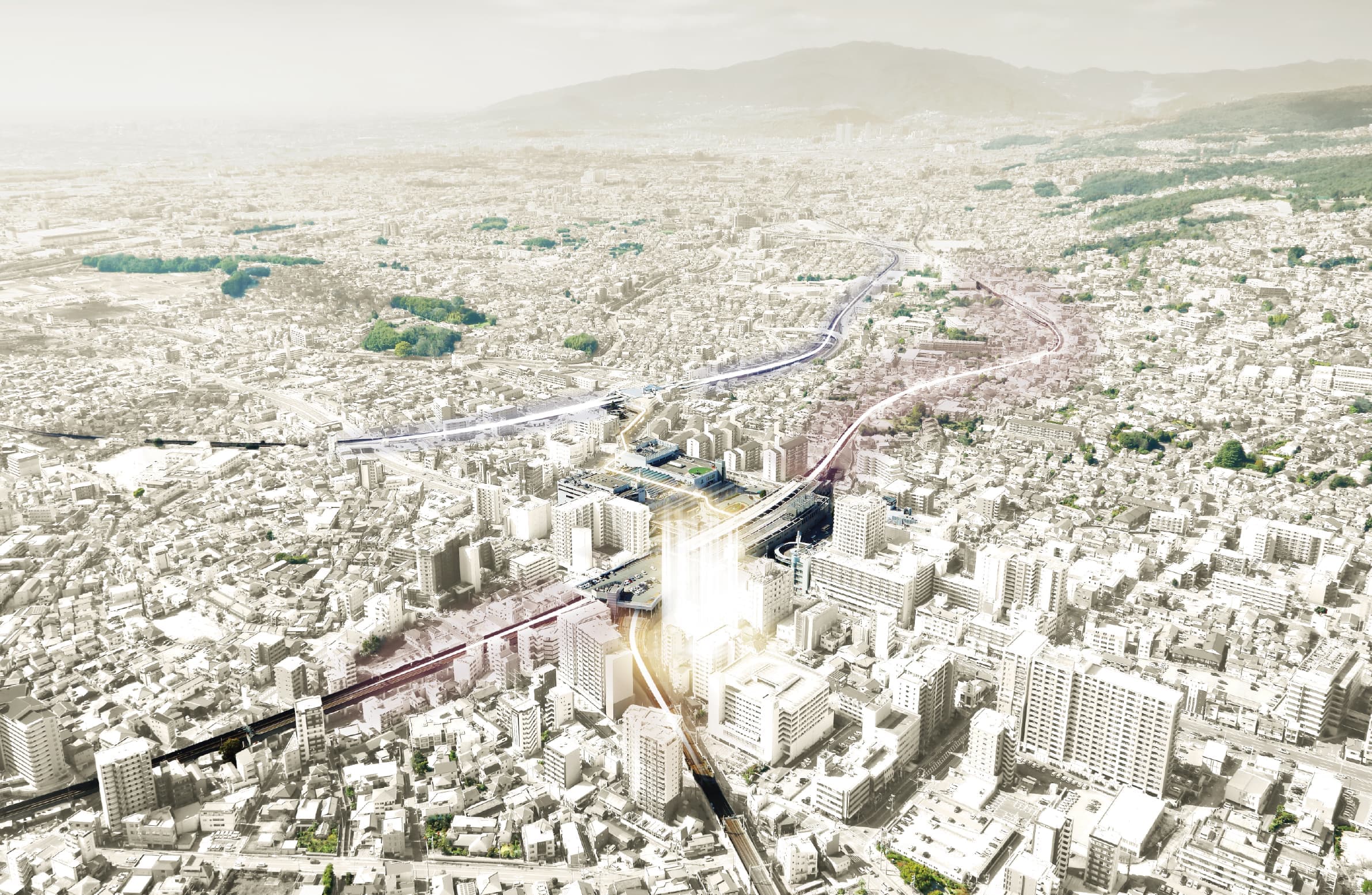 現地周辺航空写真