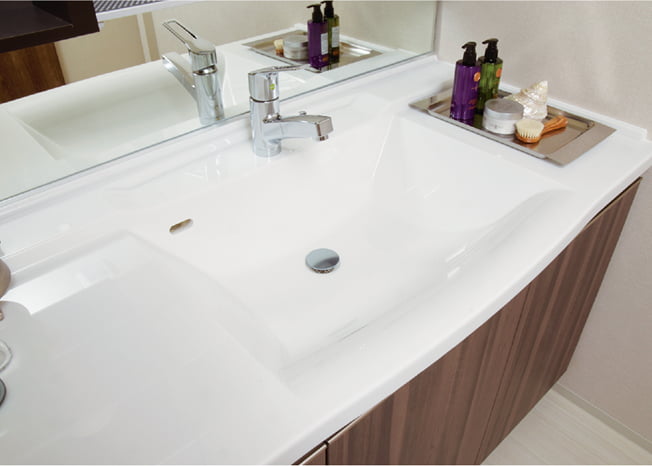 ボウル一体型カウンターのボウルの写真