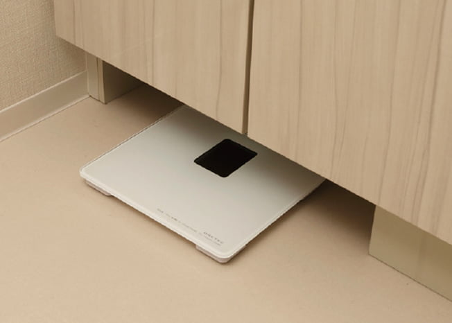 体重計収納スペースの写真