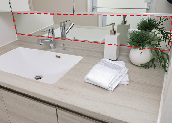 三面鏡下ミラーの写真