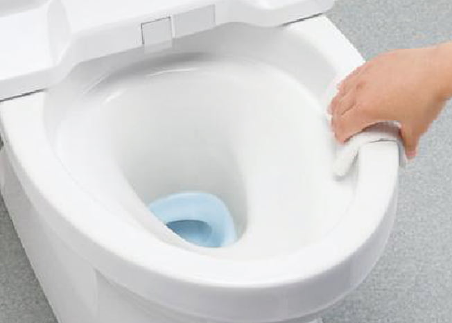 便器のフチなし形状の説明写真