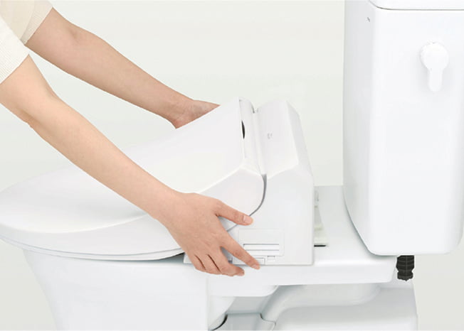 ウォシュレット本体ワンタッチ着脱の写真
