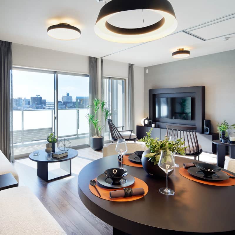 モデルルーム３LDKのLIVING DINING ROOM
