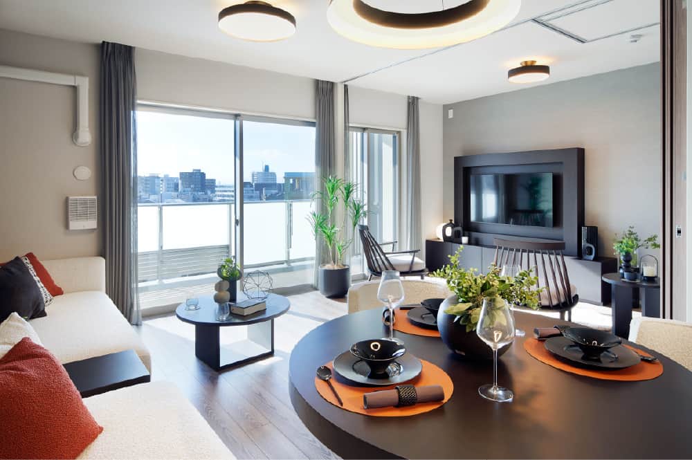モデルルーム３LDKのLIVING DINING ROOM