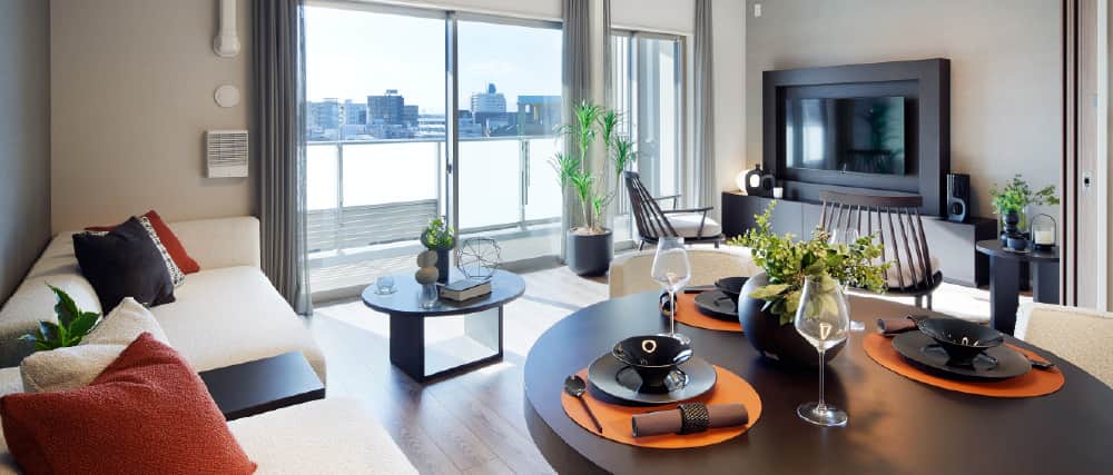 モデルルーム３LDKのLIVING DINING ROOM