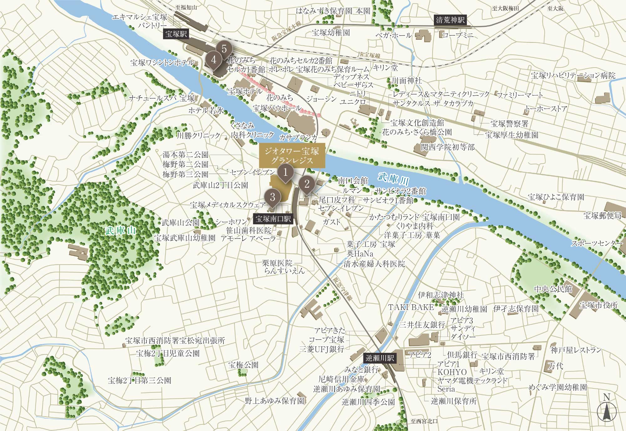 現地周辺案内図