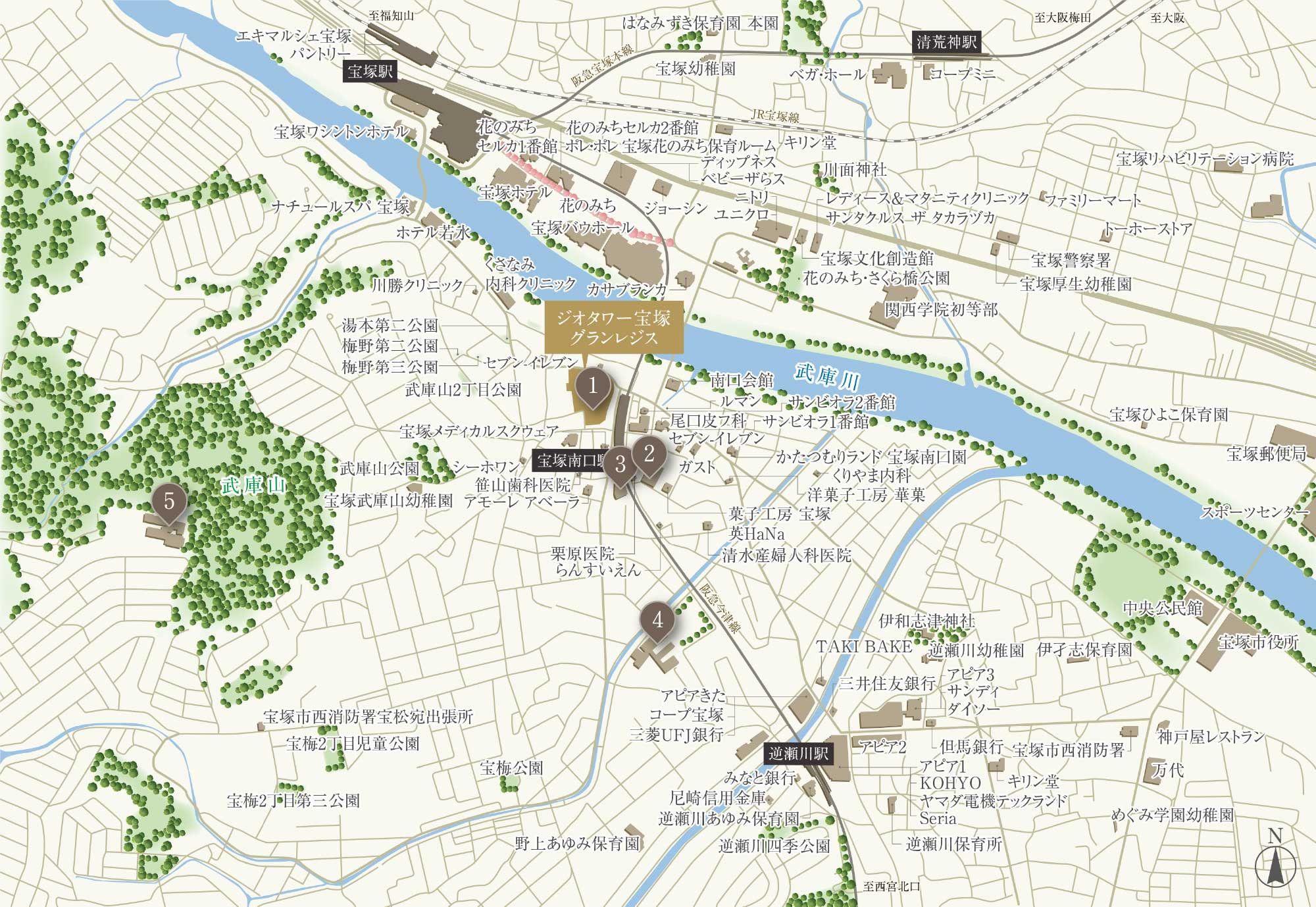 現地周辺案内図