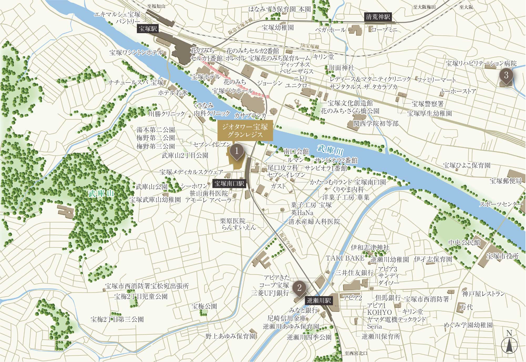 現地周辺案内図