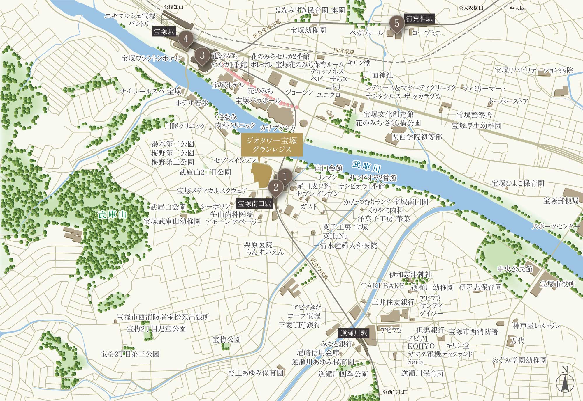 現地周辺案内図