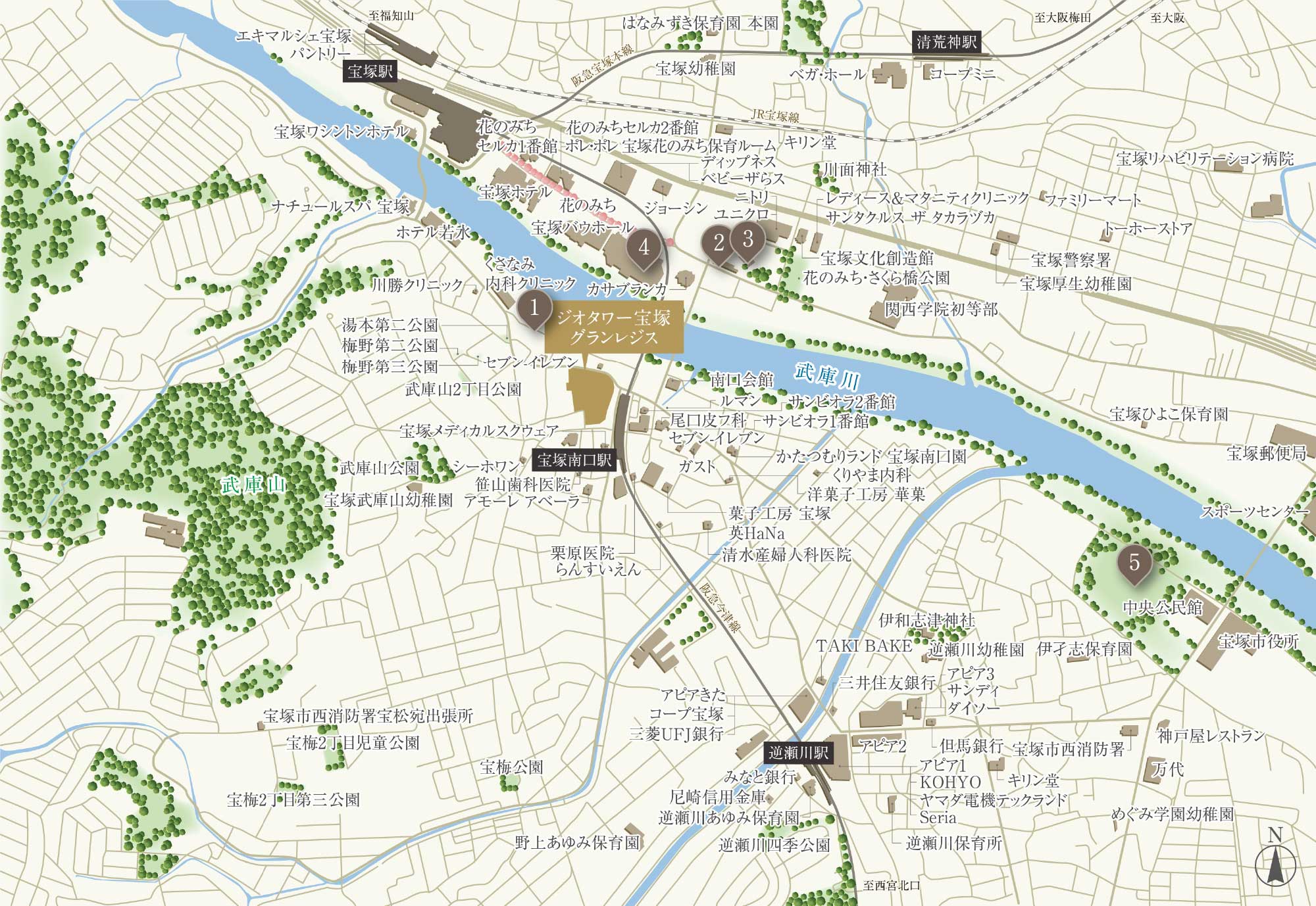 現地周辺案内図