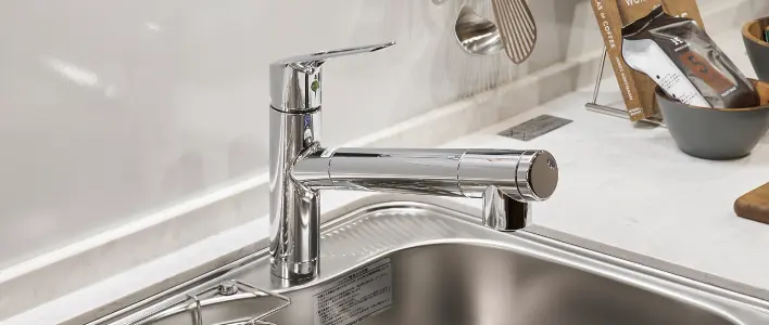 浄水器一体型シャワー混合水栓