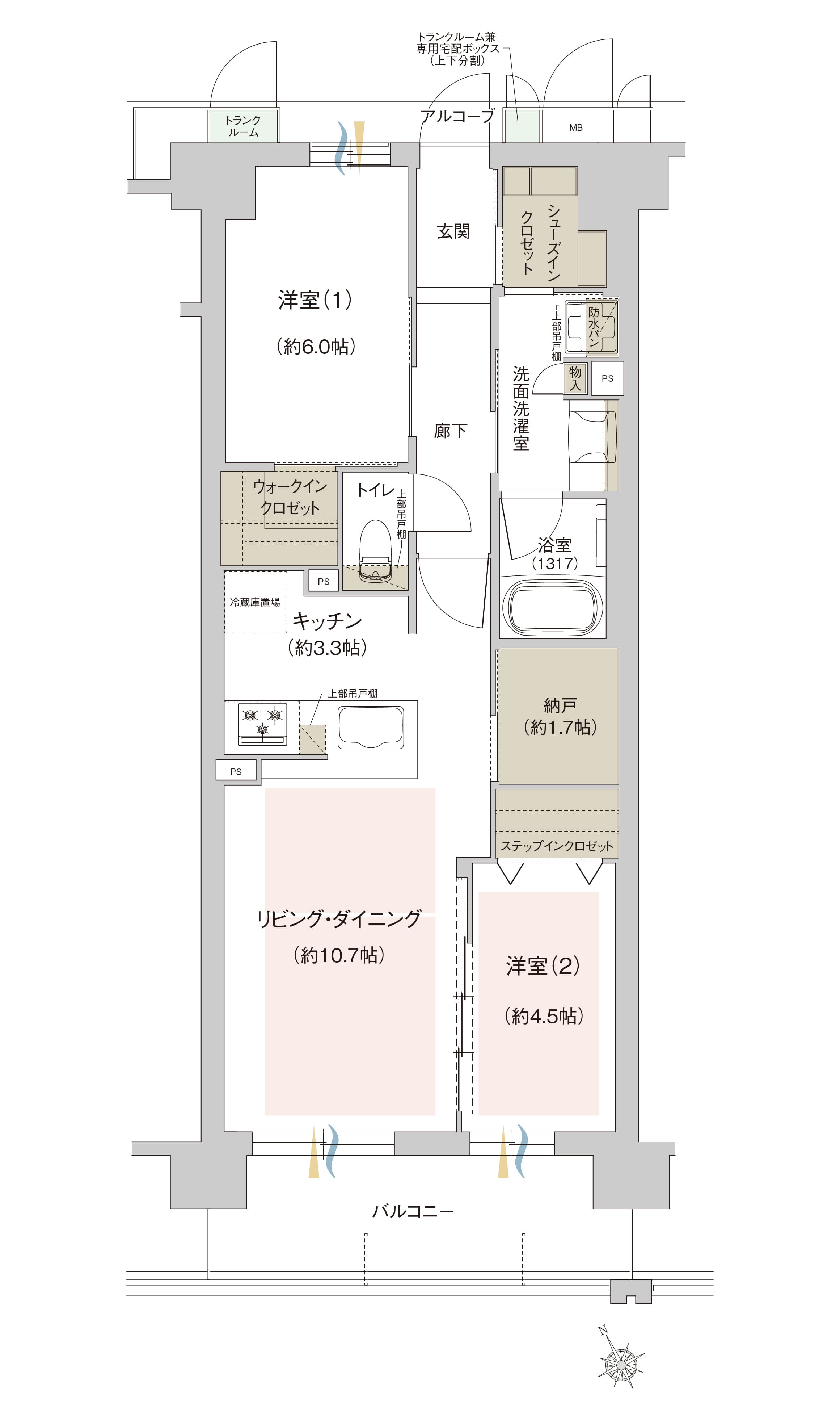 B2タイプ間取り図