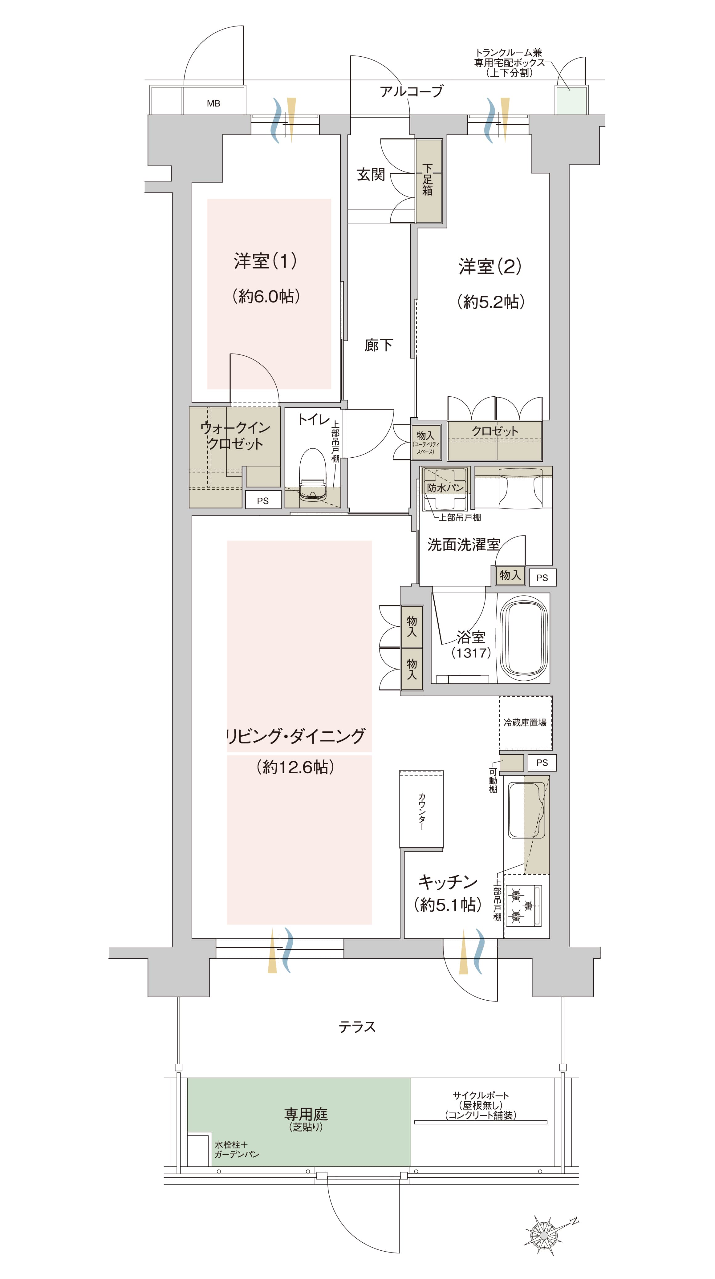 Btタイプ間取り図