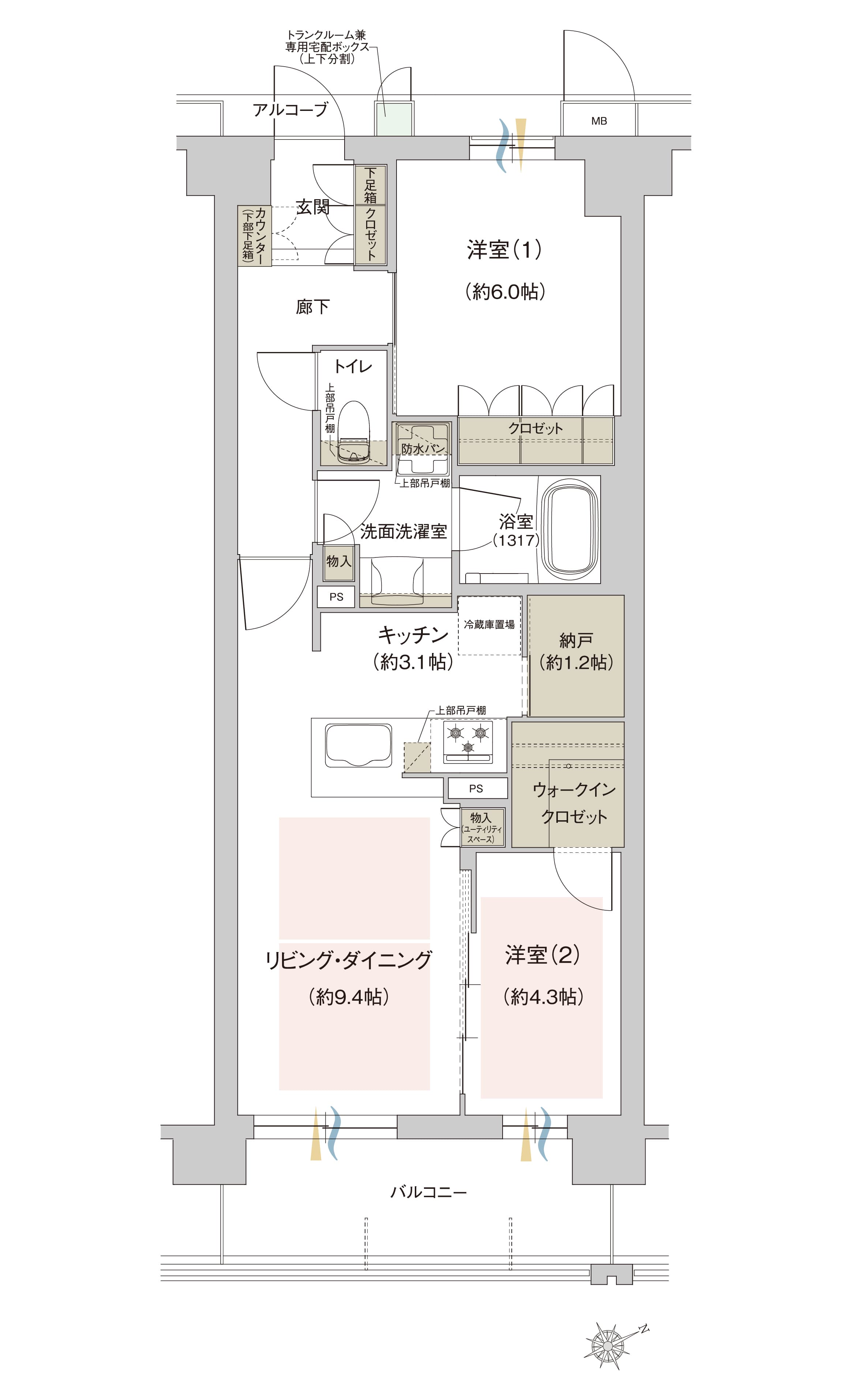 C2タイプ間取り図