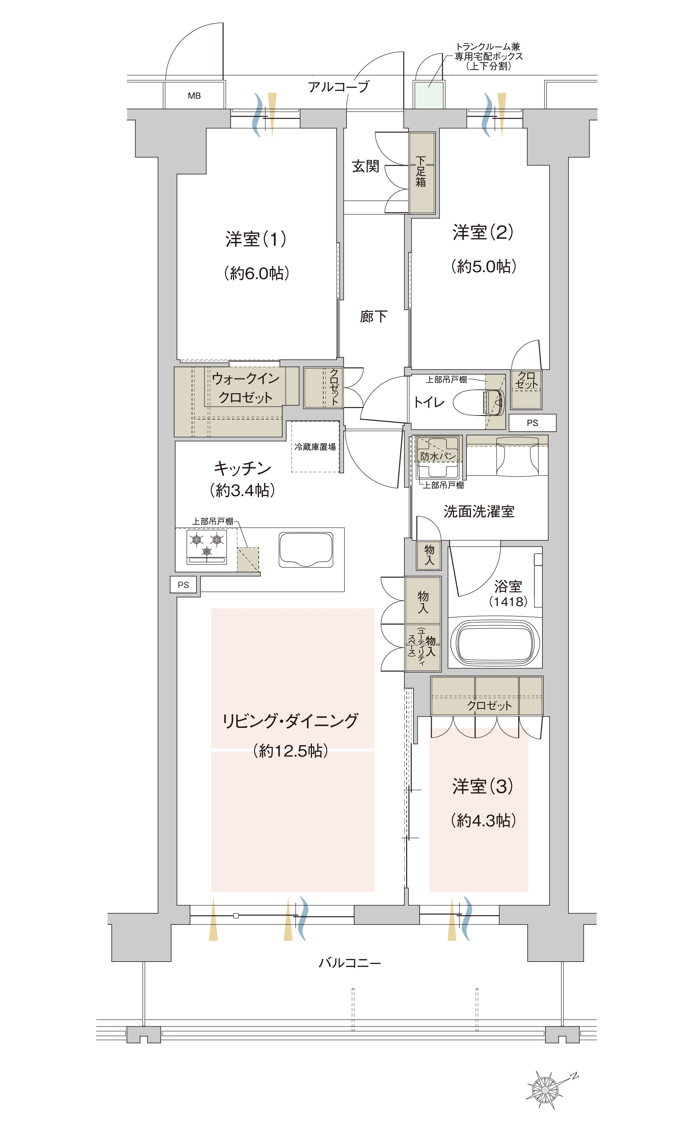 D1タイプ間取り図