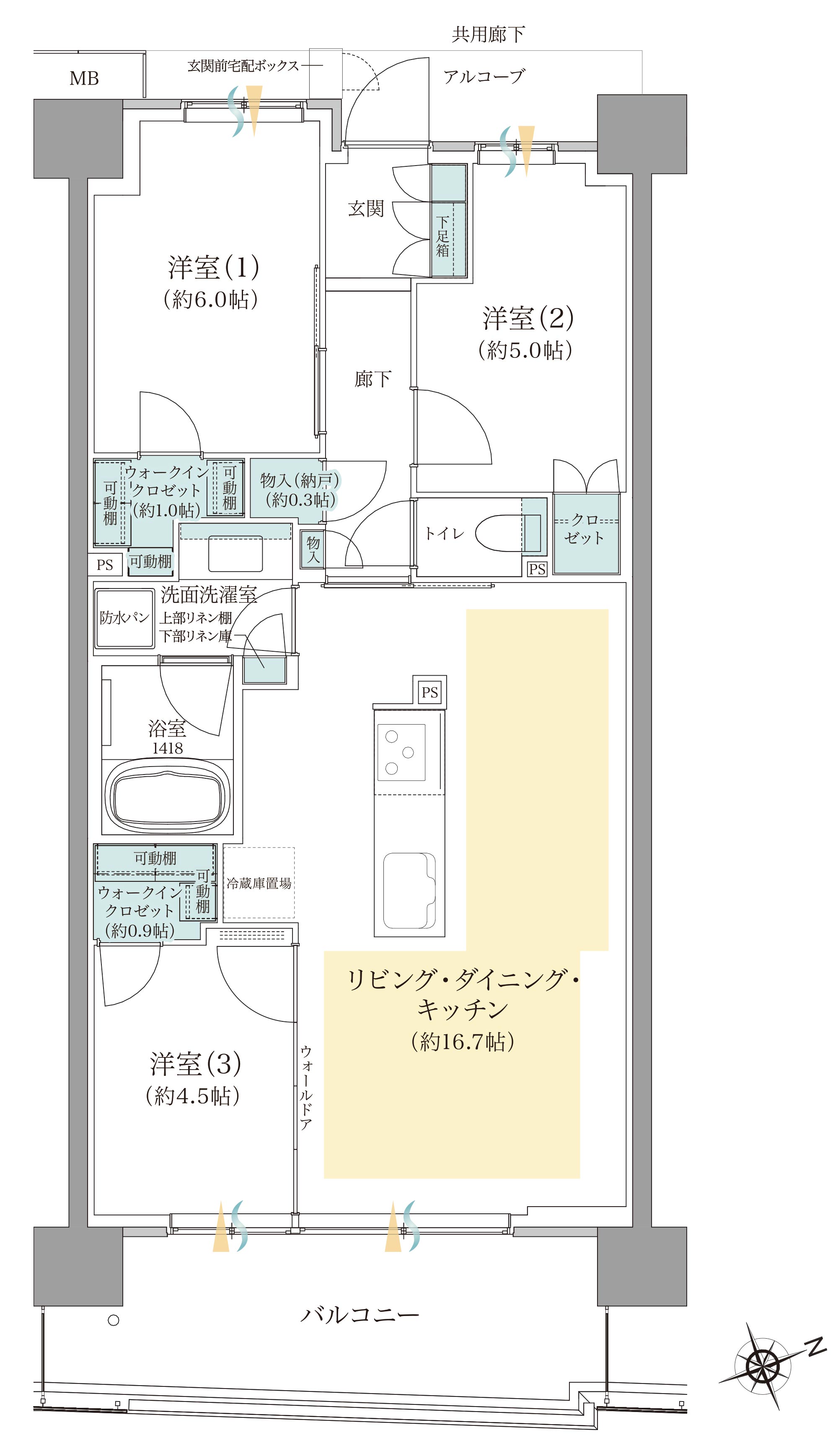 間取りD4type