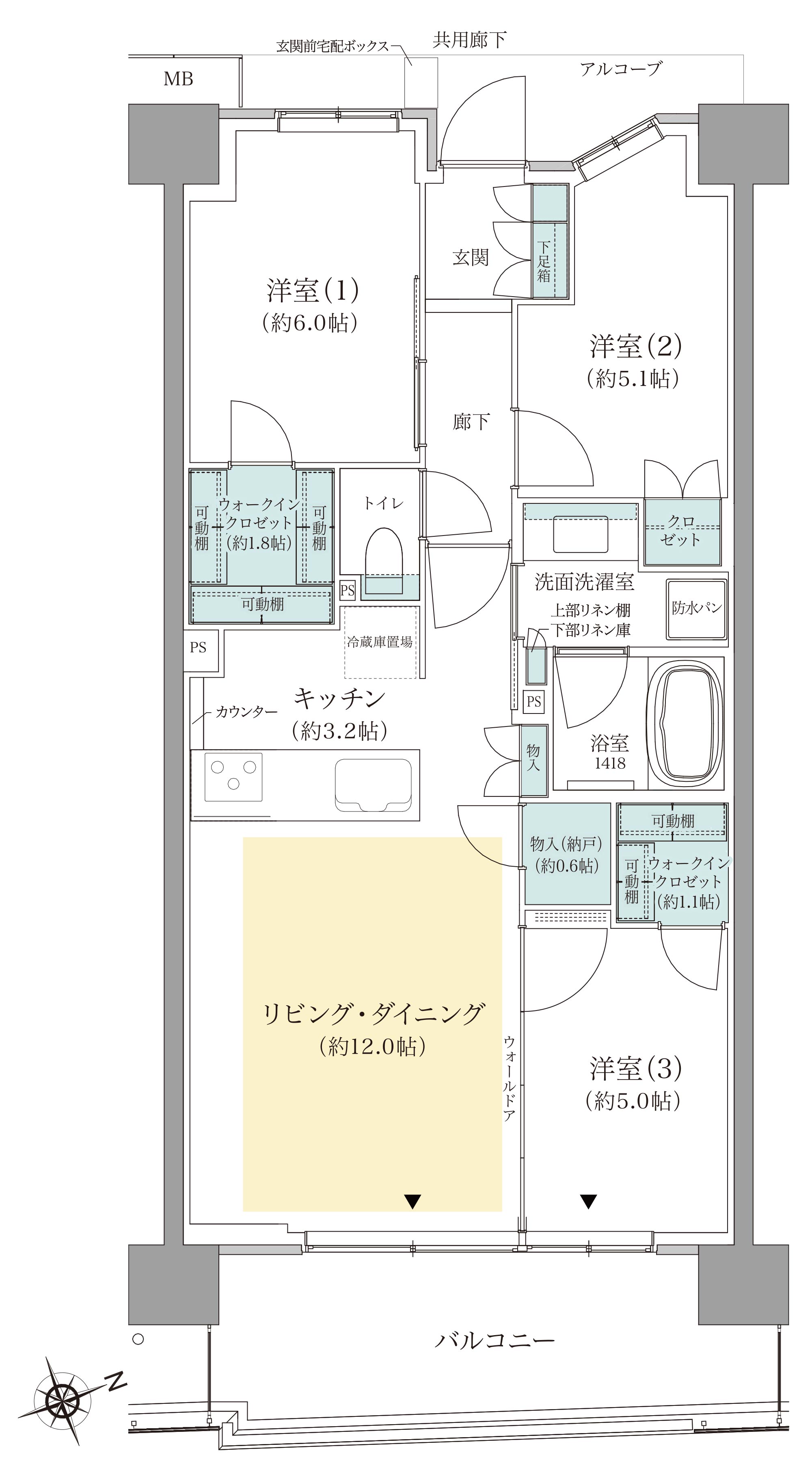 間取りE4type